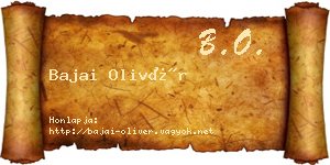 Bajai Olivér névjegykártya