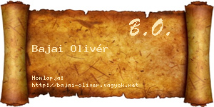 Bajai Olivér névjegykártya